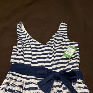 NWT Lilly Pulitzer Navy and White Dress